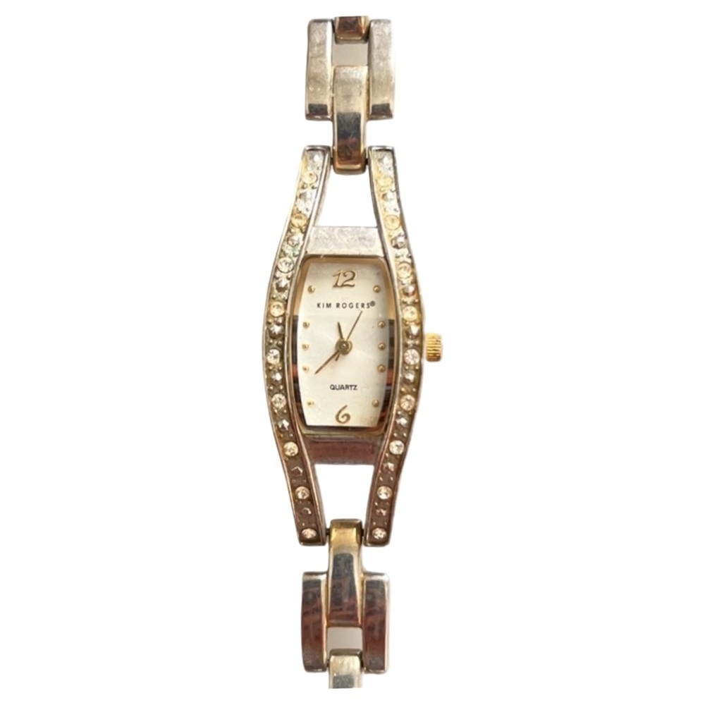 KIM ROGERS • Quartz Silver Crystal Watch